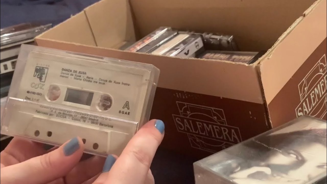 ASMR VINTAGE RELAJANTE Libros 📚 casetes 📼 y monedas 💰