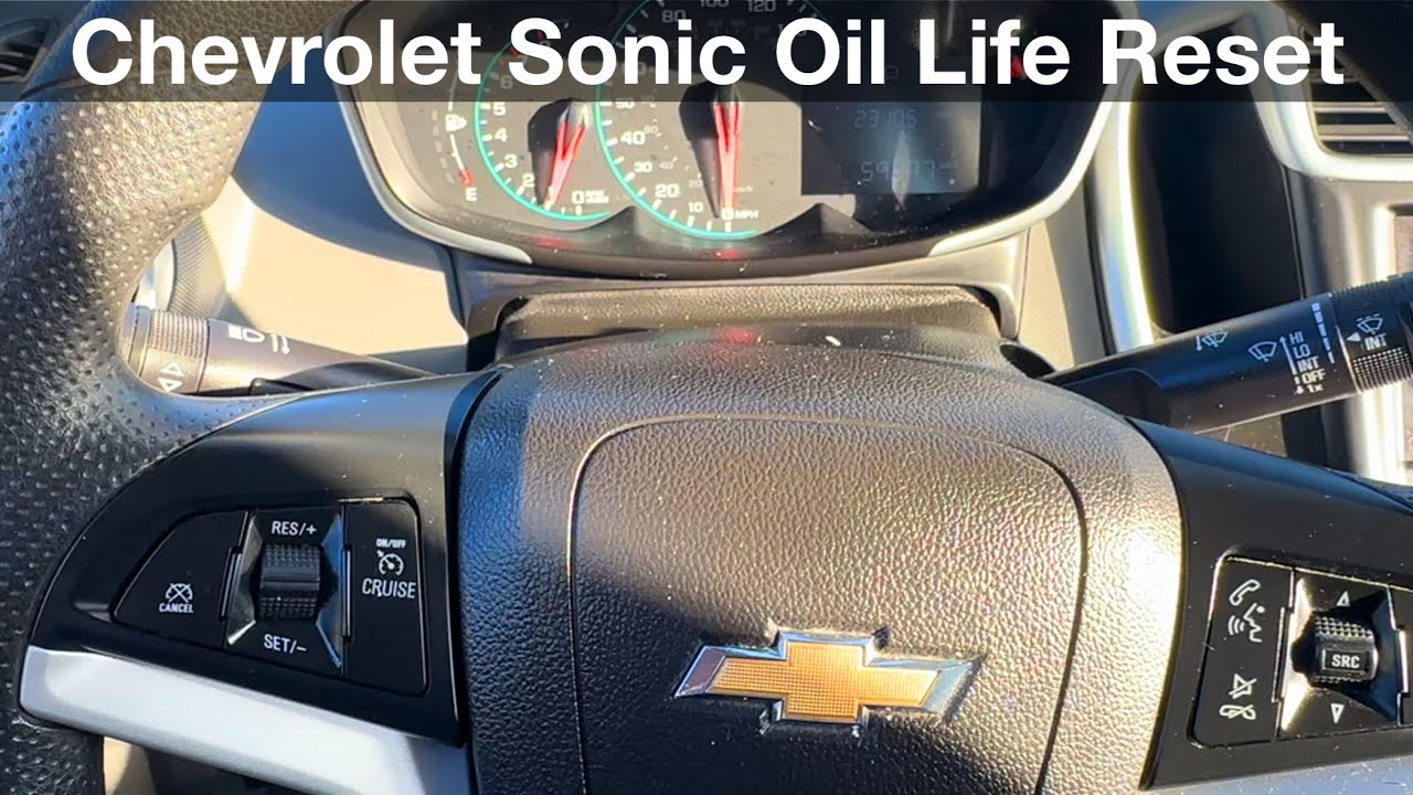 Easy Steps: 2012-2020 Chevy Sonic Oil Life Reset