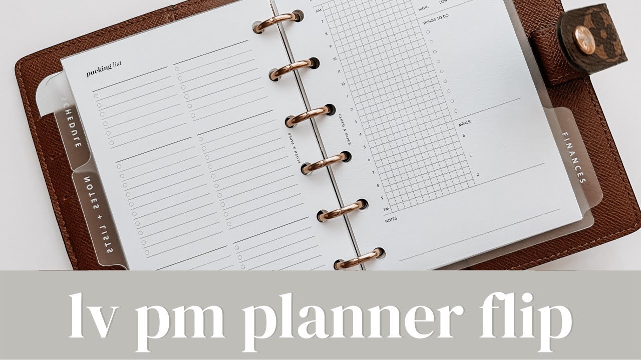 Planner Flip: Louis Vuitton PM Agenda | On The Go & Travel Planner