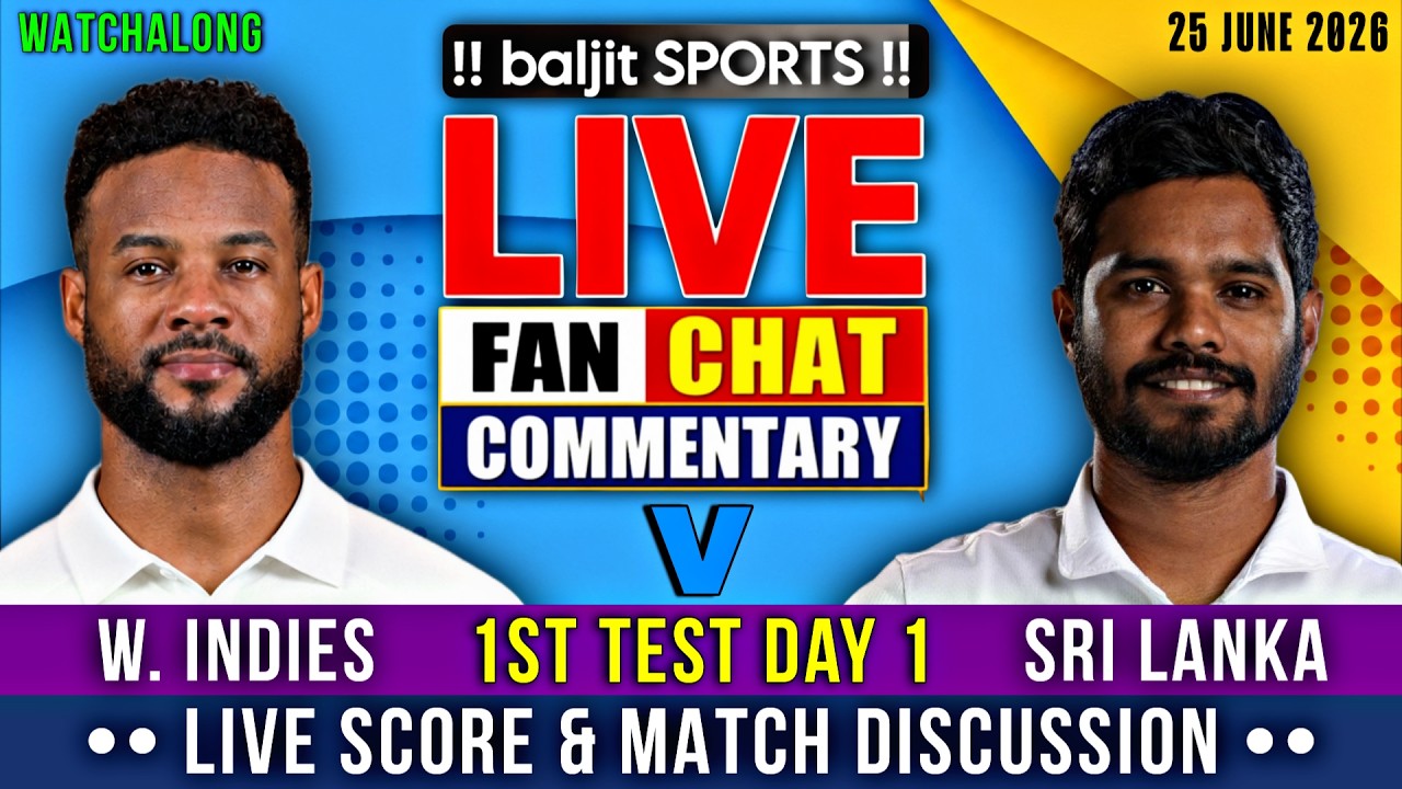 🔴 WI vs SL | West Indies vs Sri Lanka | 1st Test | Live Score & Fan Commentary