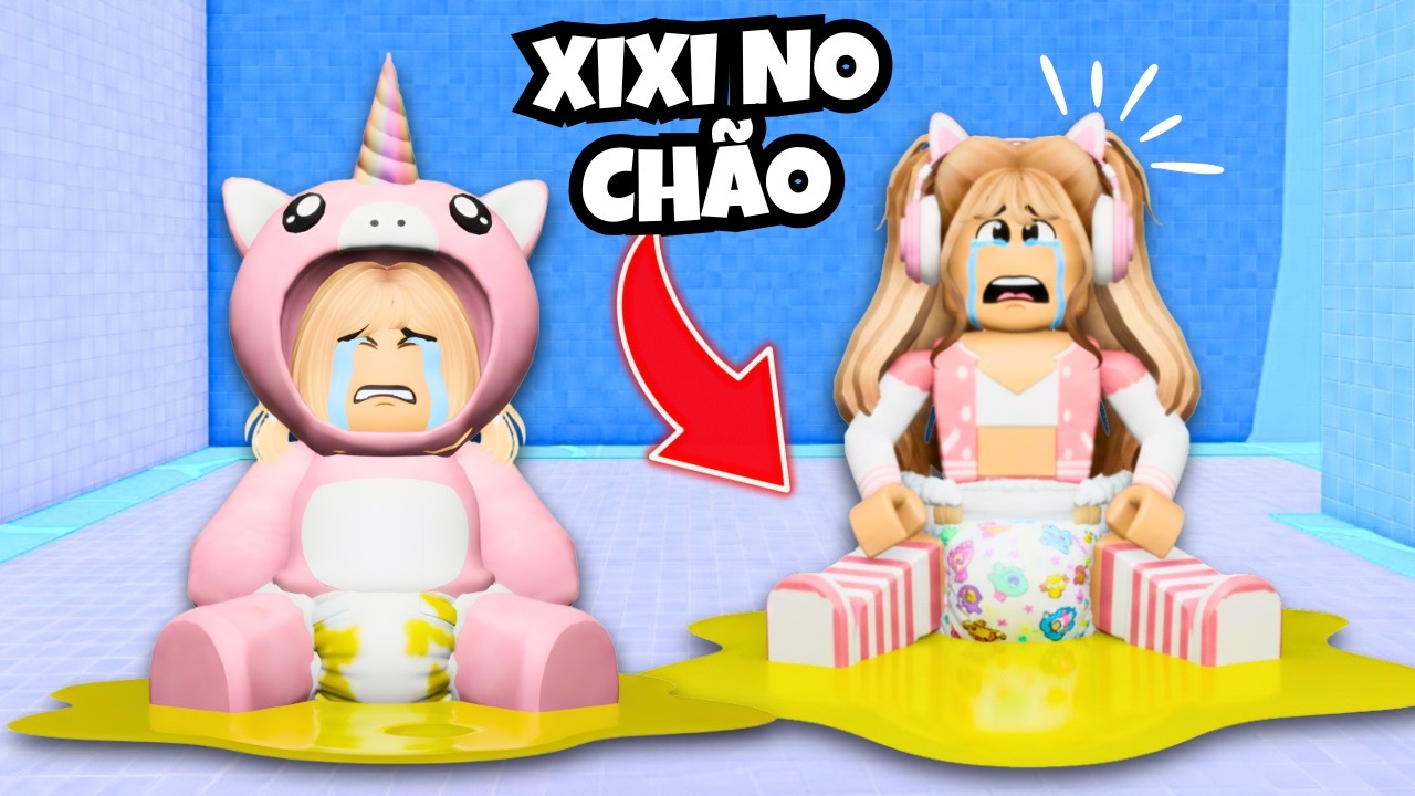 OS BEBÊS NÃO PODEM FAZER XIXI NO CHÃO! - ROBLOX