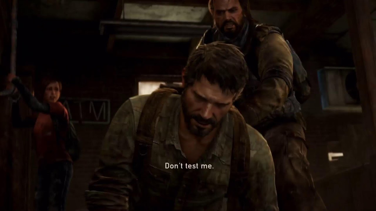 Last of us moving though zombias