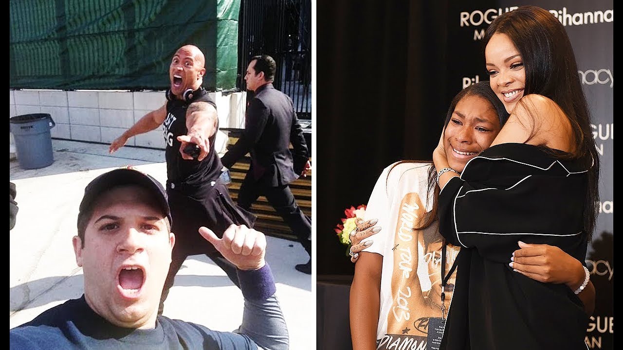 Famous People and Celebrities Surprising Fans By Being Nice Moments