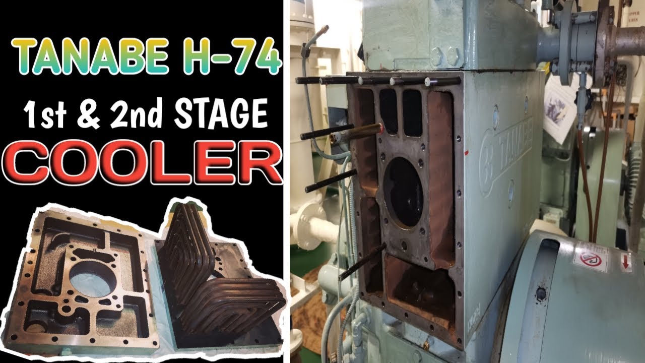 TANABE H -74 COMPRESSOR 1ST & 2ND STAGE  AIR COOLER [VLOG 031]