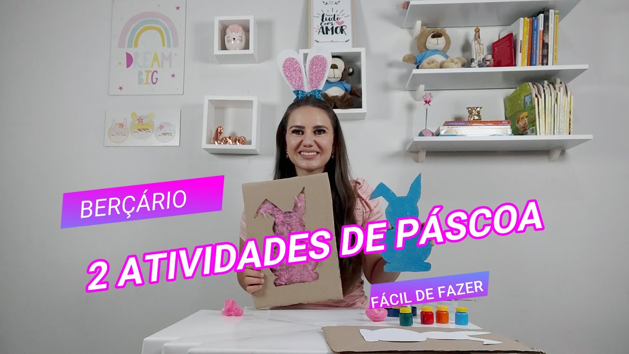 2 ATIVIDADES DE PÁSCOA PARA BERÇÁRIO (FACIL DE FAZER) 🐰🐰🐰