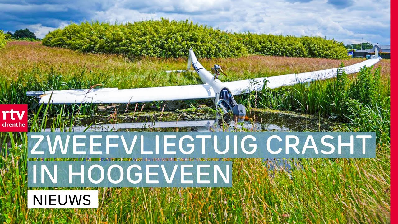 Een zweefvliegtuig landt in de sloot & Terrorganzen in Coevorden | Drenthe Nu