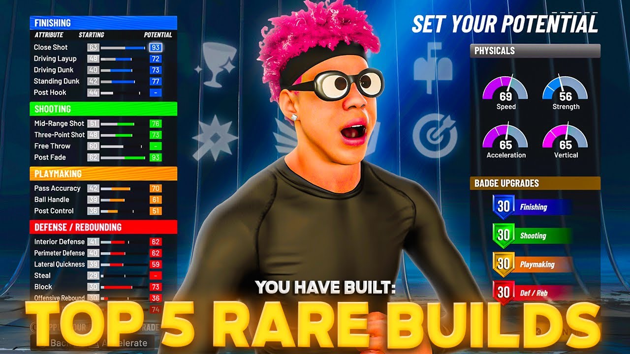 TOP 5 RAREST BUILD NAMES ON NBA 2K22! NEVER SEEN BEFORE BUILDS THAT ARE ACTUALLY OVERPOWERED!