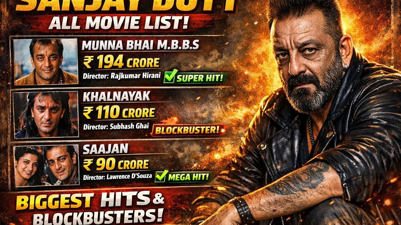 Sanjay Dutt ki Box office collection | all movies list 100 | #sanjydutt #all  #movie #listen #video 