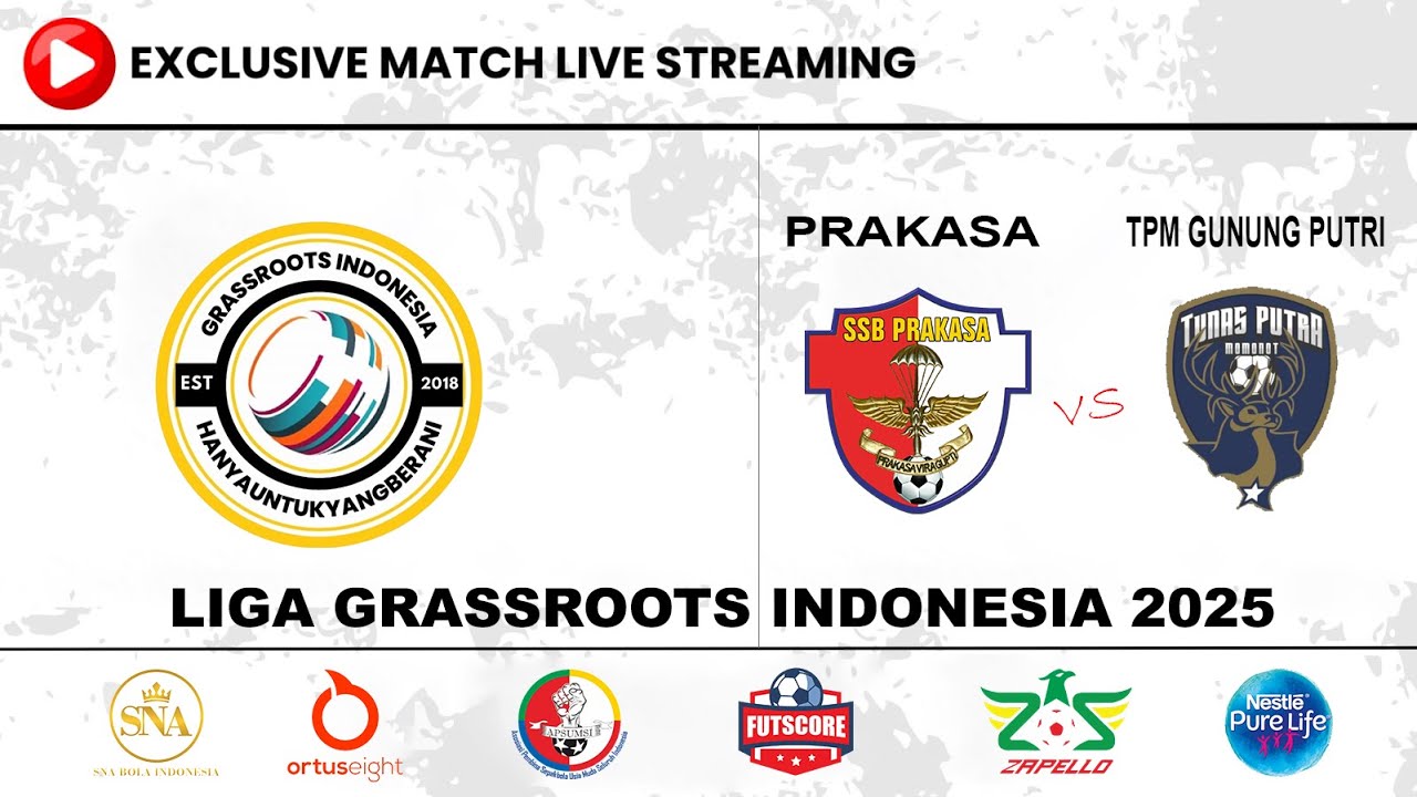 Prakasa vs TPM Gunung Putri | Liga Grassroots Indonesia 2025 JABODETABEK LIVE Lapangan 3