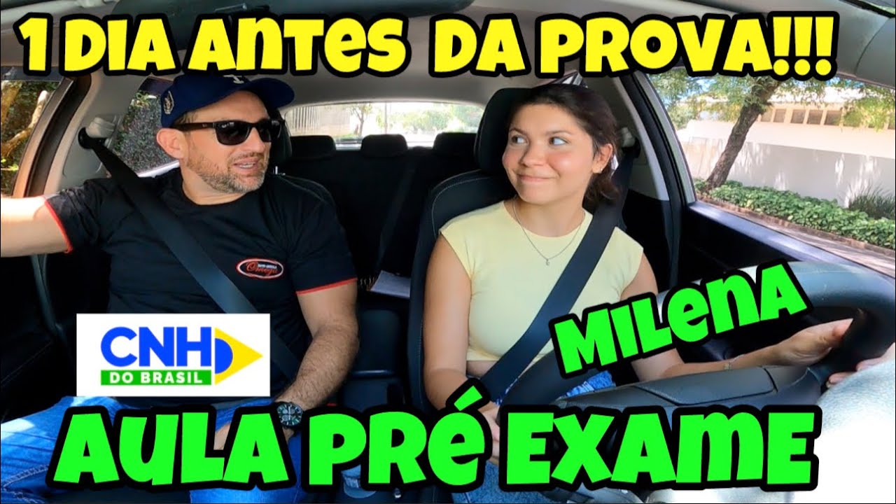 CHEGOU DIA DA PROVA DA MILENA NO DETRAN, VEJA AULA PRÉ EXAME UM DIAS ANTES DO TESTE!!! 🚘↔️🕹️⚠️✅ #cnh