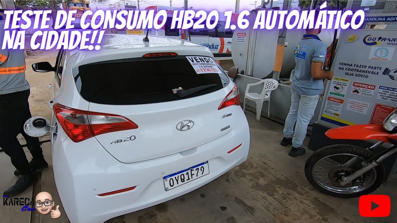 CONSUMO NA CIDADE HB20 1.6 AUTOMATICO COM GASOLINA!!
