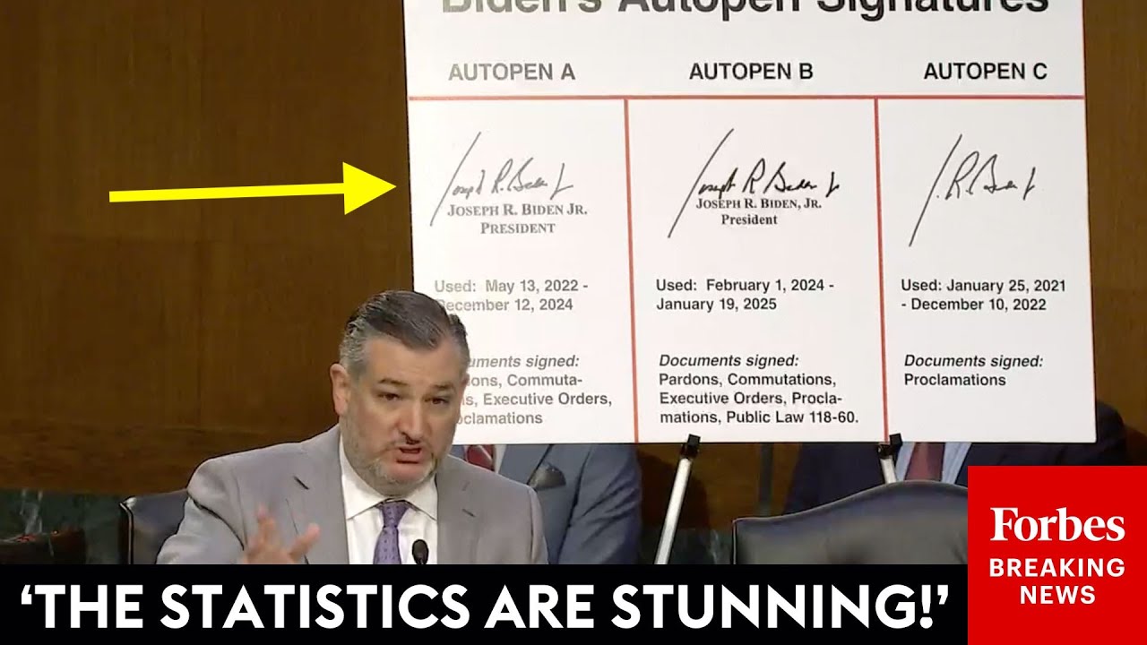 MUST WATCH: Ted Cruz Brings Out The Autopen Stats To Issue Savage Takedown Of Biden's Presidency