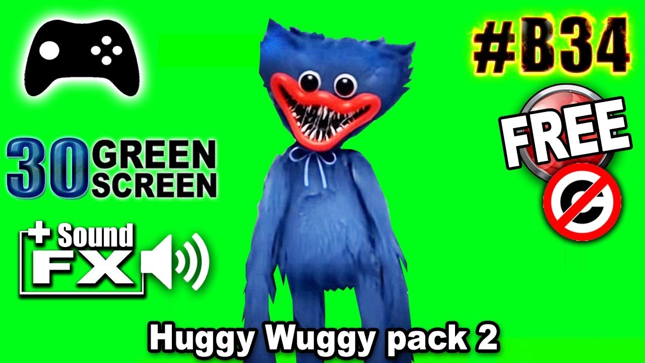 Huggy Wuggy pack 2 Poppy Playtime Green Screen 3D