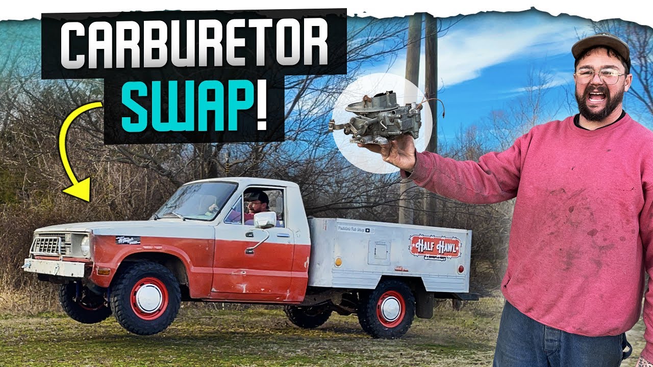 Holley 2 barrel on a OLD MINI U-HAUL truck. It Rips!