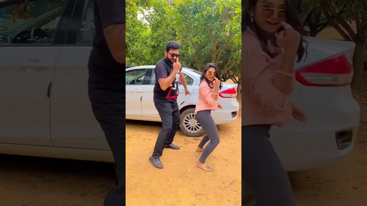 Padamati Sandhya ragam serial actors raghuram & aadhya dance #viral #trending #reels #dance #serial
