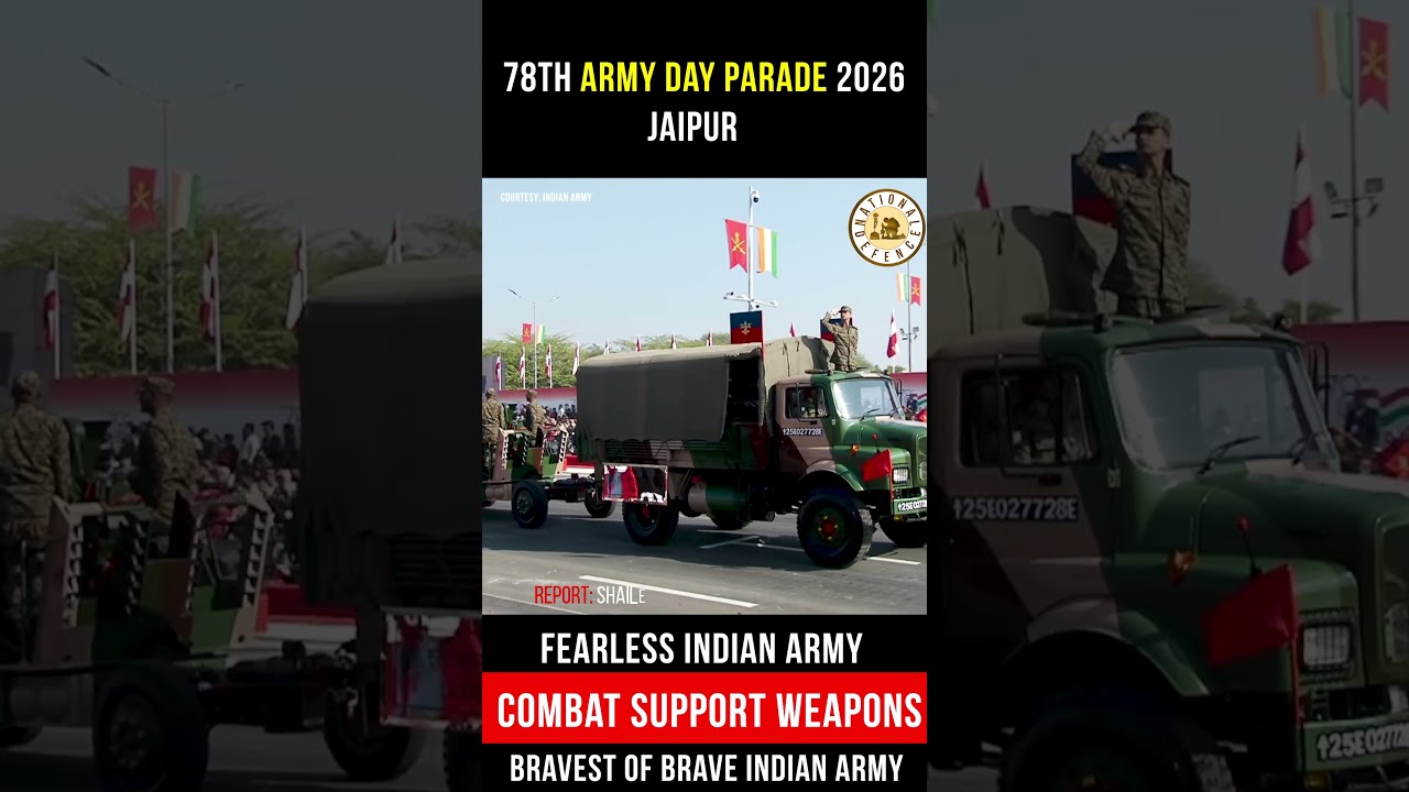 combat support weapon systems at army day parade 2026 