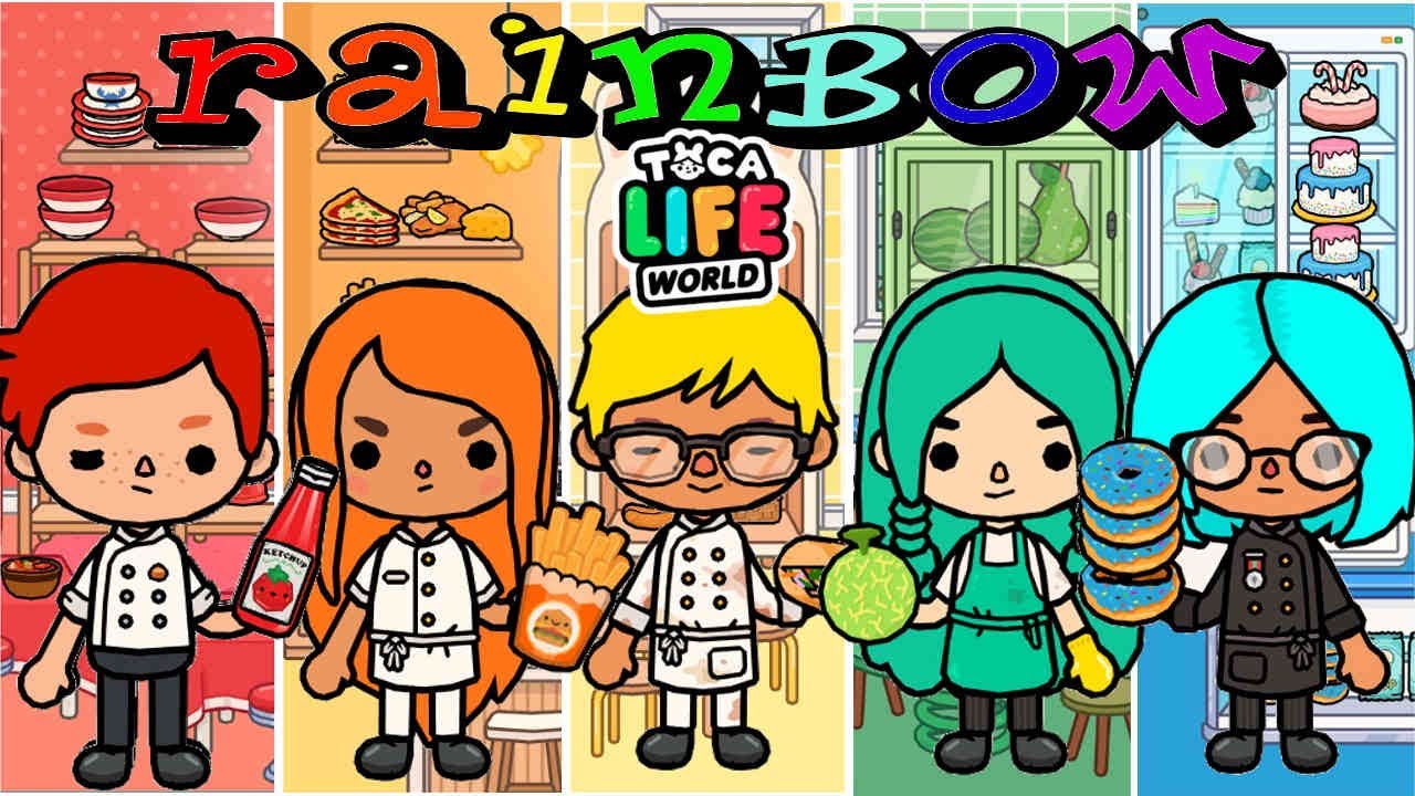 TOCA BOCA *TĘCZOWE RESTAURACJE* #tocaboca #tocaroleplay