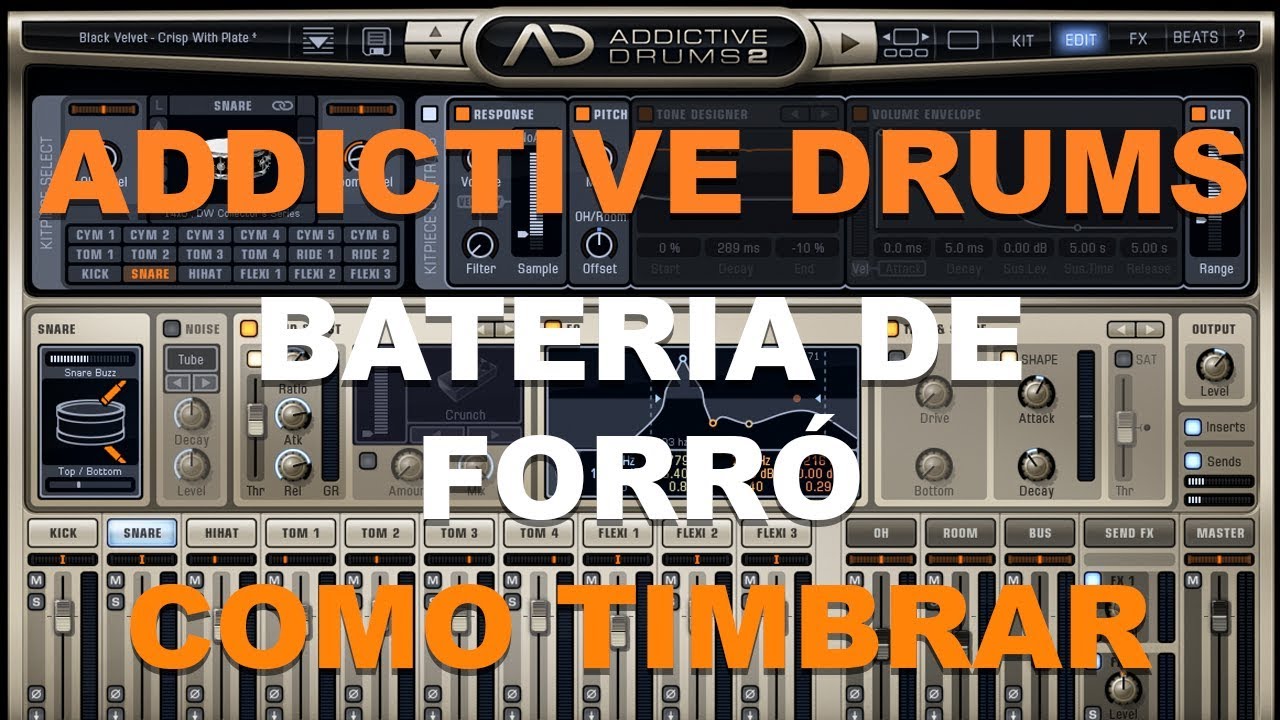▶Addictive Drums - Como Timbrar Uma Bateria de Forró no Addictive Drums