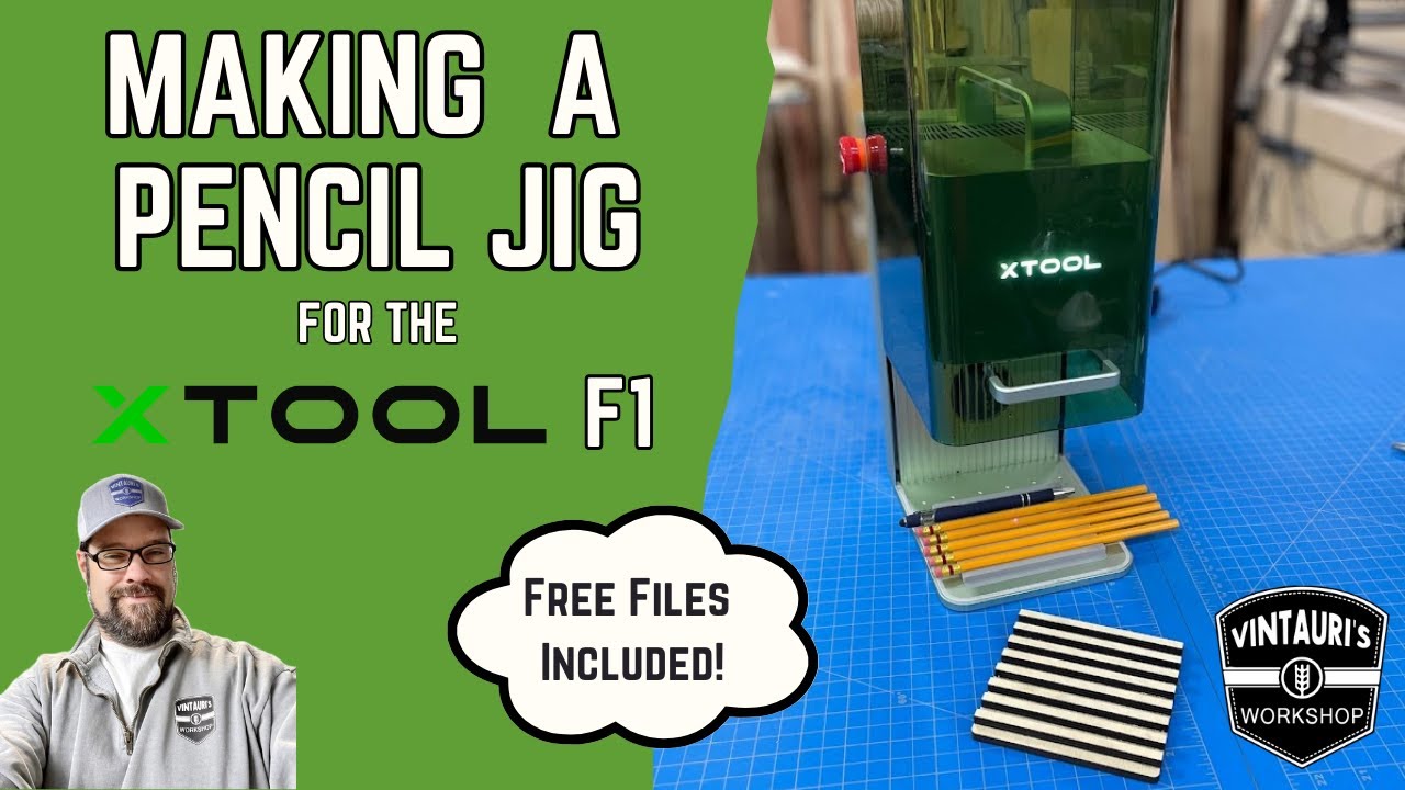 Creating a Pencil Jig for the xTool F1 | Free Files in the description