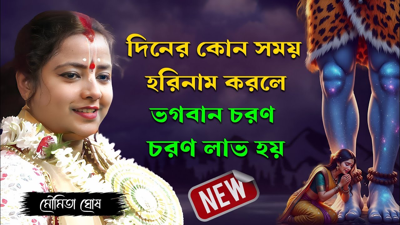 দিনের কোন সময় হরিনাম করলে ভগবান চরণ লাভ হয় !! Moumita Ghosh New kirtan 2026 !! মৌমিতা ঘোষ কীর্তন 