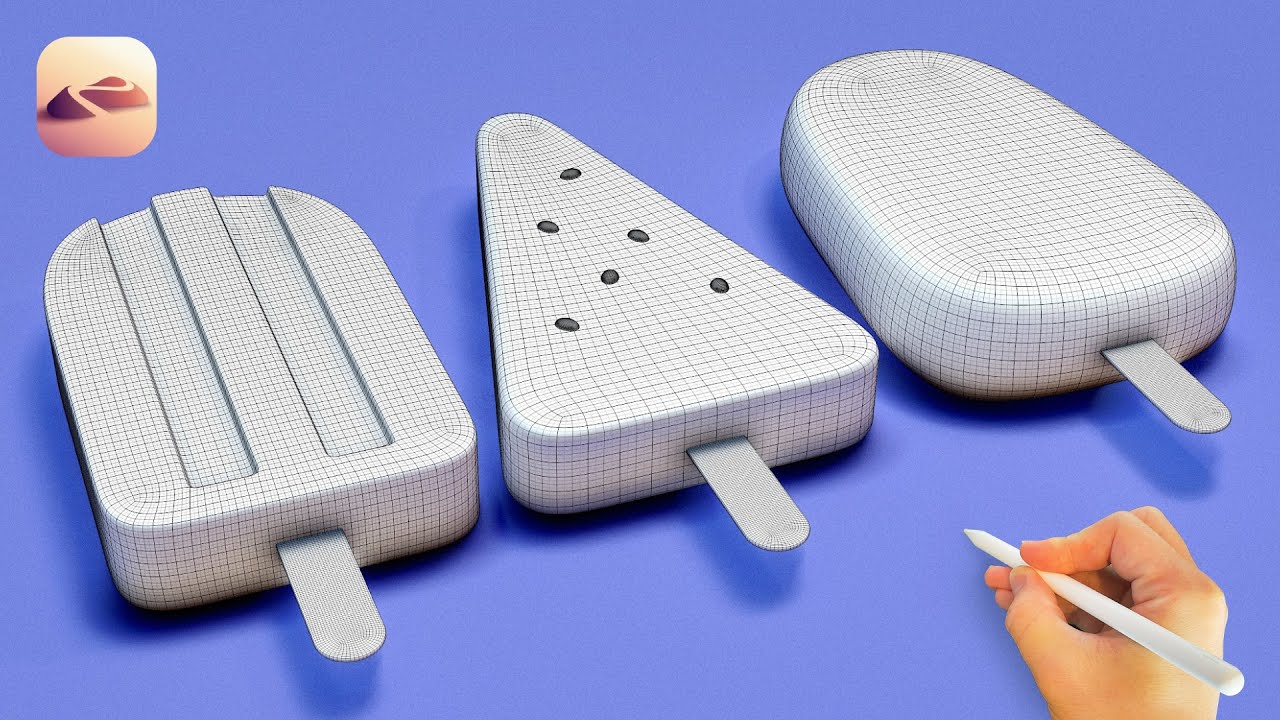 Nomad Sculpt ／  3D Ice pop & Cream Modeling.【Includes mesh adjustments】