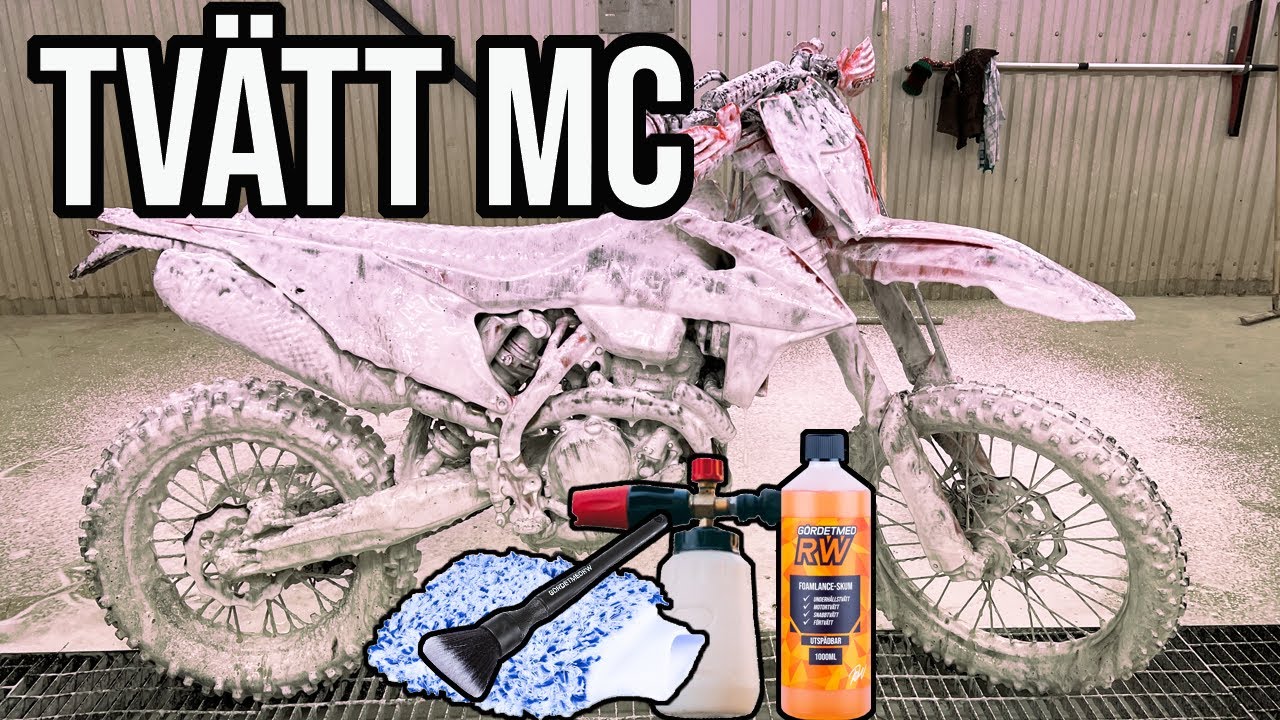 SÅ TVÄTTAR MAN EN MOTORCYKEL | CROSS | MC