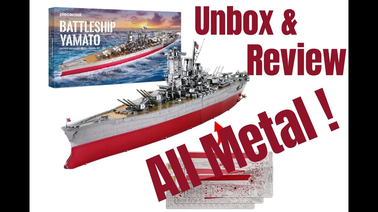 Цельнометаллическая модель линкора IJN Yamato! Распаковка и обзор от Piececool 3D
