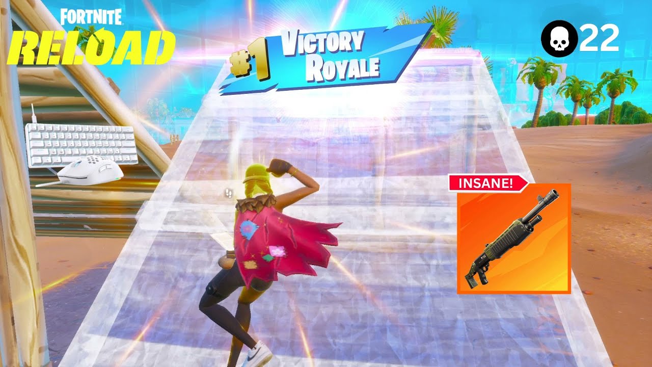 22 Elimination Solo "RELOAD" Gameplay Win! (Fortnite Keyboard & Mouse On PC)