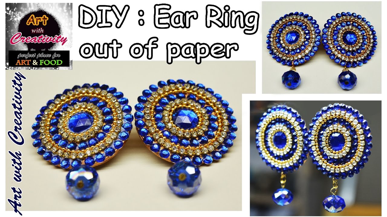 How to make Paper Earrings | made out of paper | Art with Creativity 114