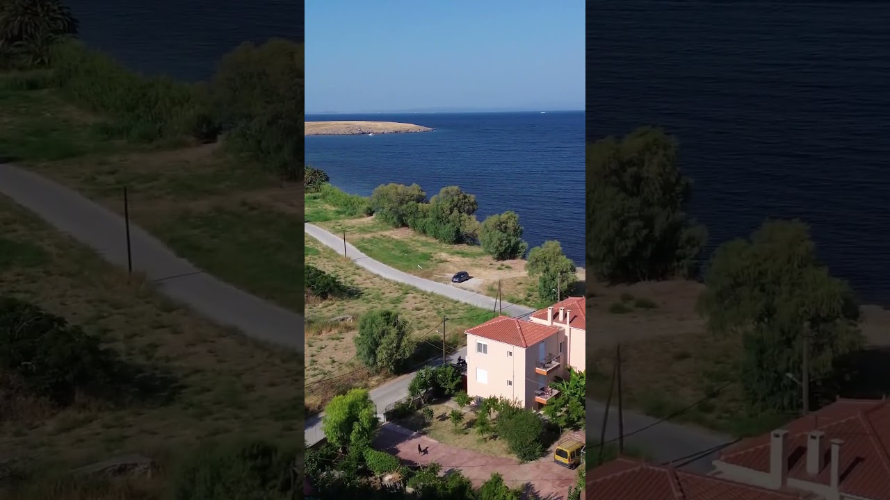 Panagiouda #lesvos #greece #village #greekislands #port #beach #summer #drone #travel #&lambda;έ&sigma;&beta;&omicron;&sigma; #sea