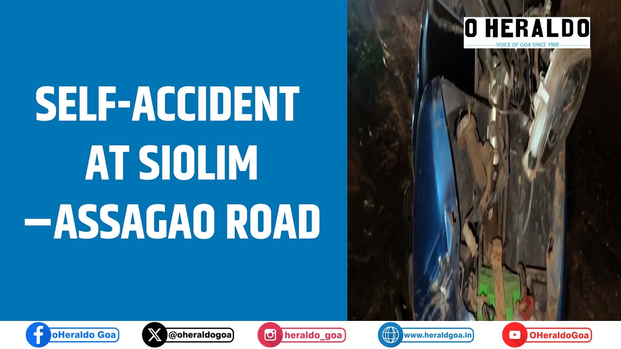 One Dead, Two Injured in Self Accident at Siolim–Assagao Road
