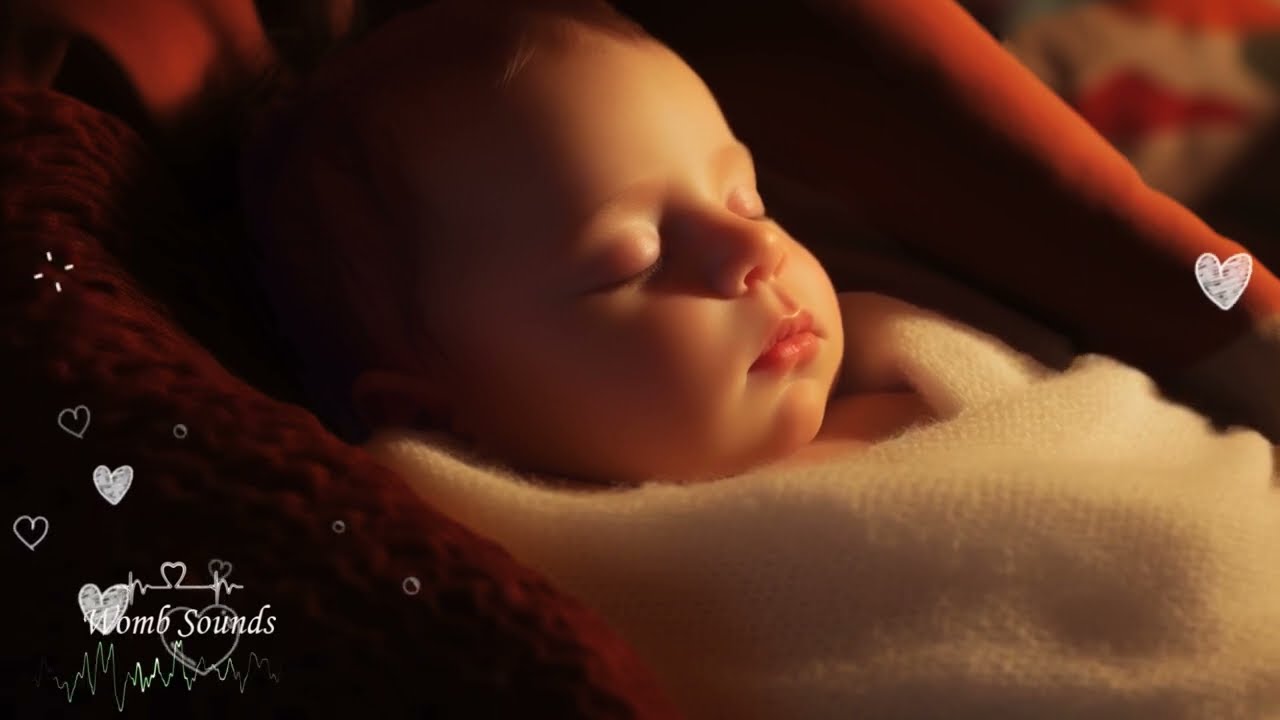 No Ads, 10 Hours WOMB SOUNDS | Help Your Baby Get to Sleep | Heartbeats & White Noise