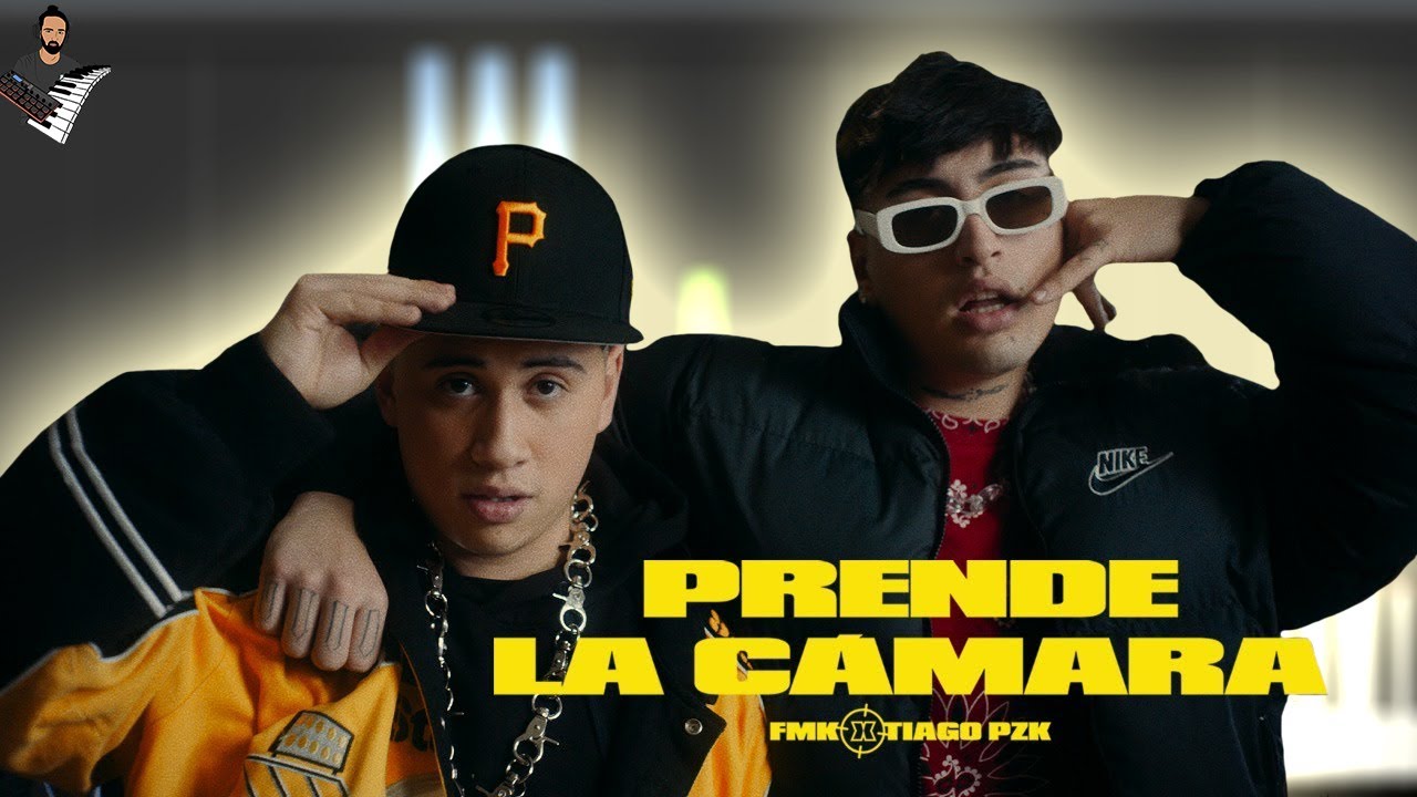FMK, Tiago PZK - Prende la C&aacute;mara | Instrumental Piano Tutorial / Partitura / Karaoke / MIDI
