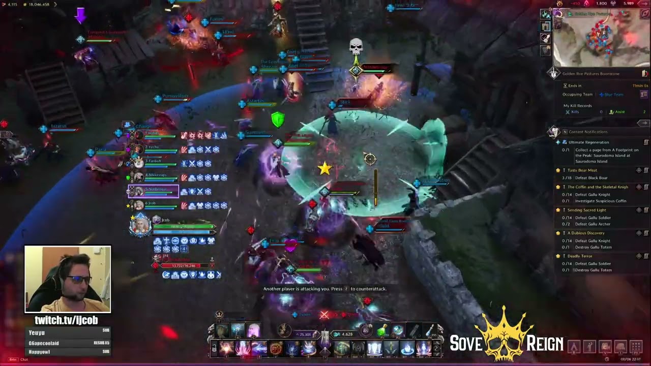Wargames | 48v48 | Sovereign vs Nixx | Heal PoV | Wand/Staff | Throne and Liberty