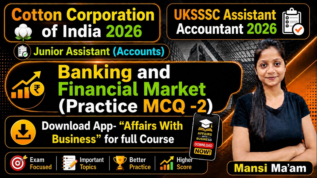 CCI Junior Assistant (Accounts) || Practice Session Class 2 || Junior Assistant Vacancy 2026