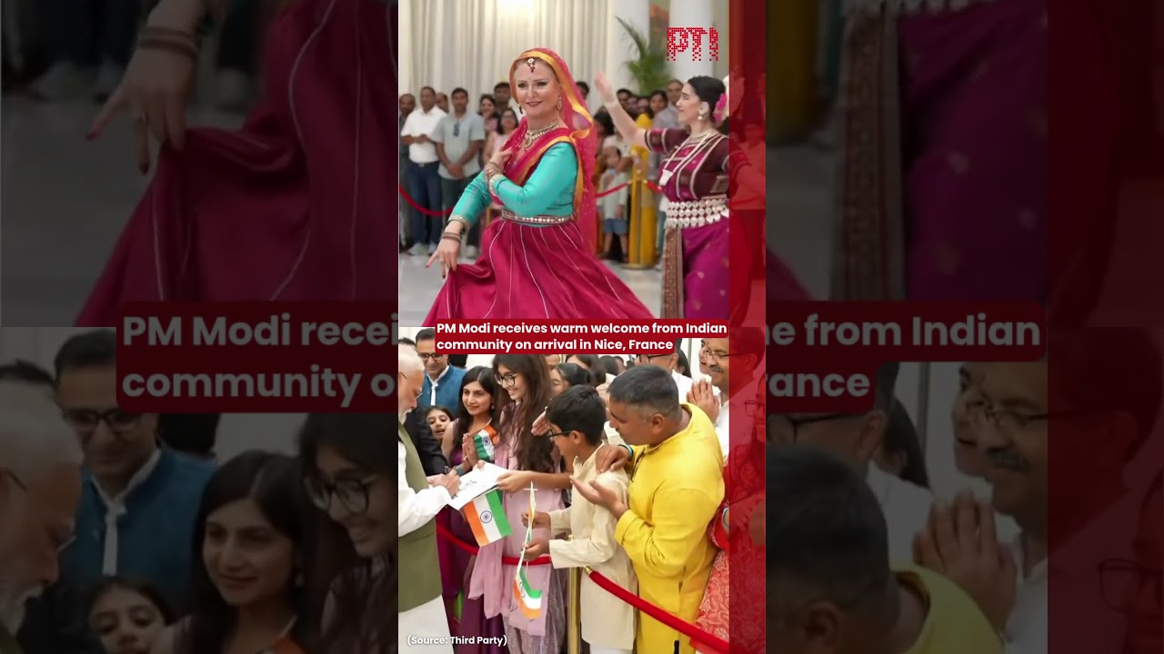 PM Modi receives warm welcome from Indian community on arrival in Nice, France