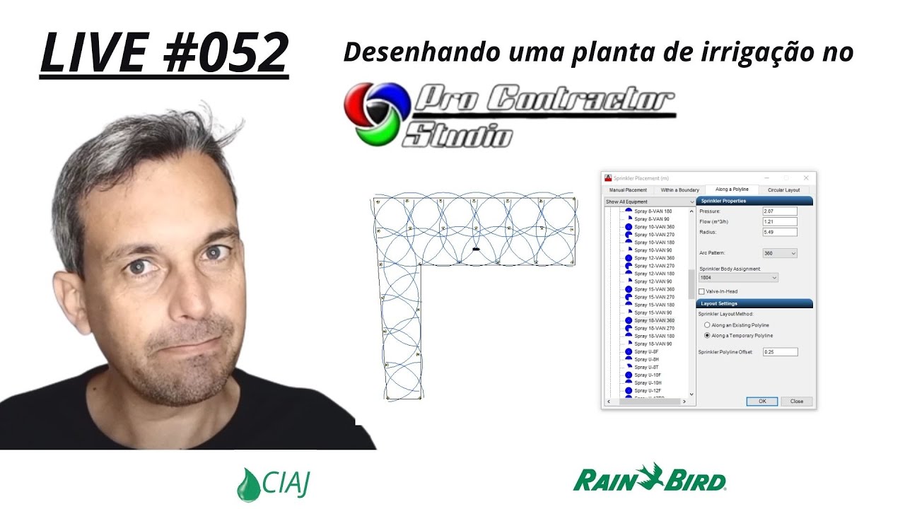 Live # 052 - Desenhando uma planta de irriga&ccedil;&atilde;o no Pro Contractor Studio
