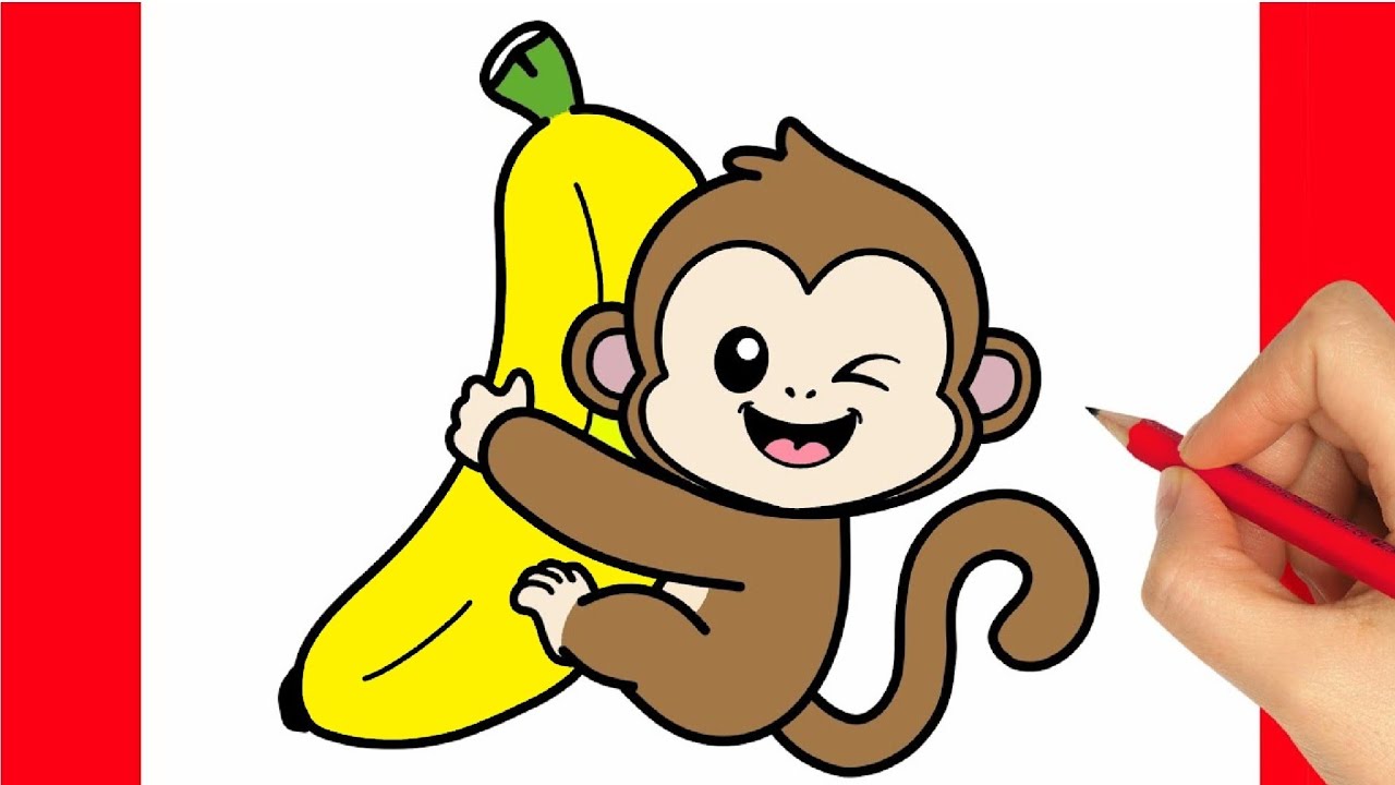 DISEGNI FACILI! COME DISEGNARE UNA SCIMMIA KAWAII (VIDEO DI DISEGNI)