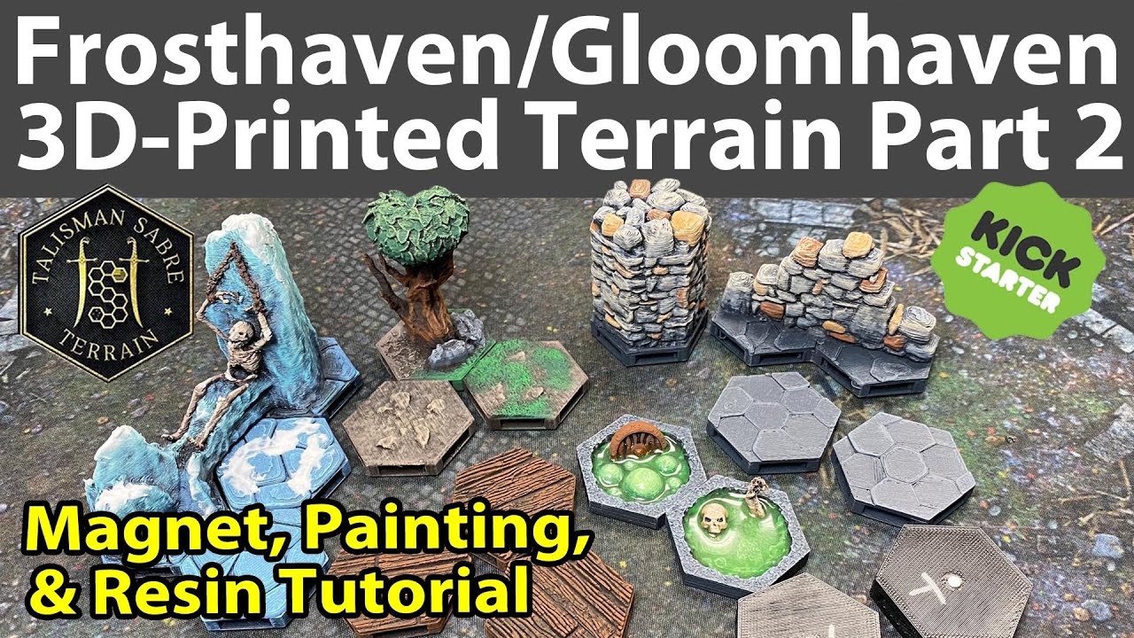 3D-печатная местность Frosthaven / Gloomhaven из Talisman Sabre: Часть 2