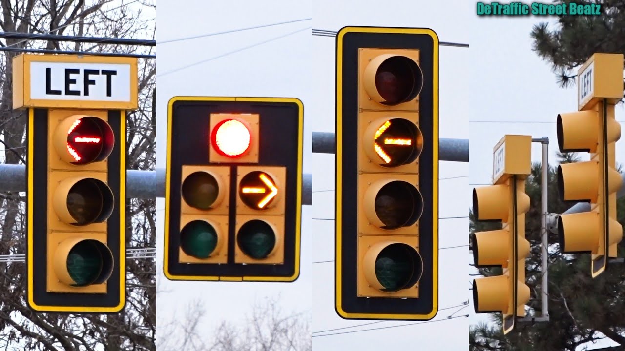 LED Doghouse & Flashing Yellow Arrow Traffic Lights | Dequindre Rd & E South Blvd