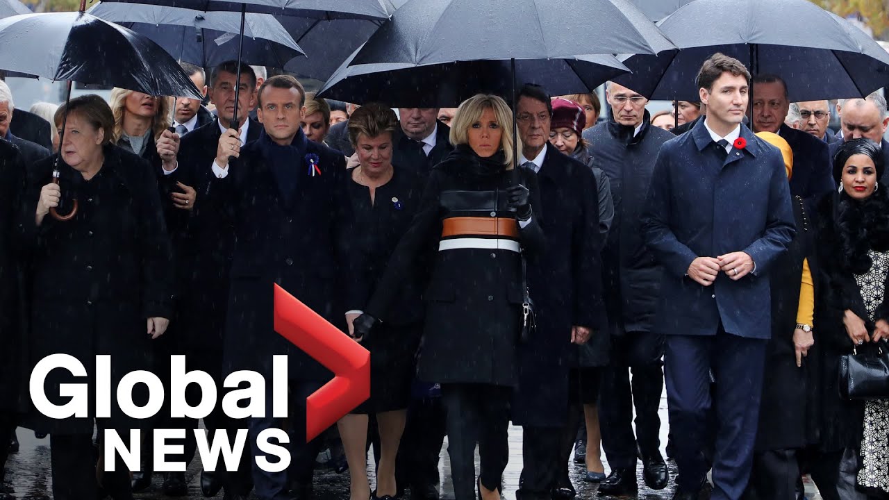 World leaders march down Champs-&Eacute;lys&eacute;es in show of unity on Armistice