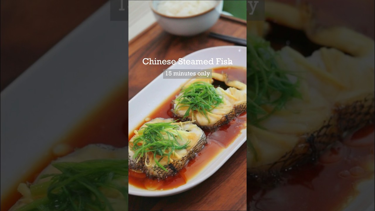 ✨Chinese Steamed Fish 🐟 🥢 15 minutes only#steamedfish#easyfishrecipe#chineserecipes#easydinner