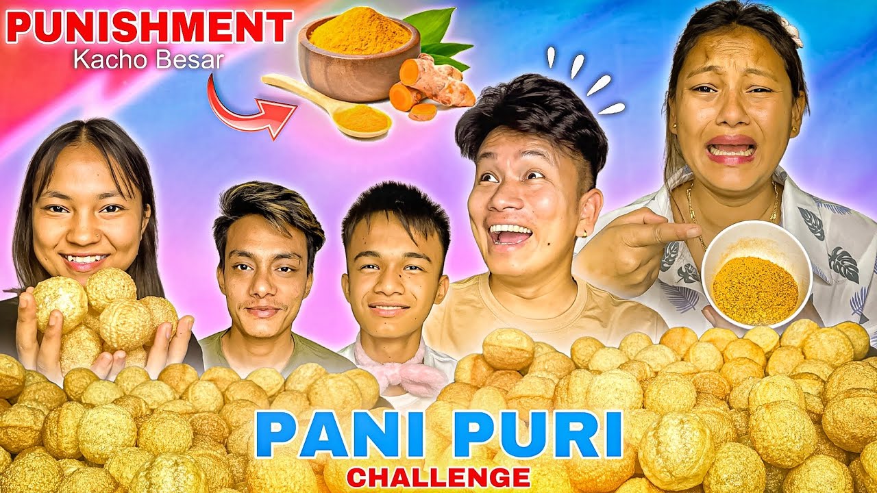 2 MINUTES PANIPURI CHALLENGE WITH TURMERIC PUNISHMENT | एक्दमै गाह्रो बनायो 🤮 | Golgappa Eating