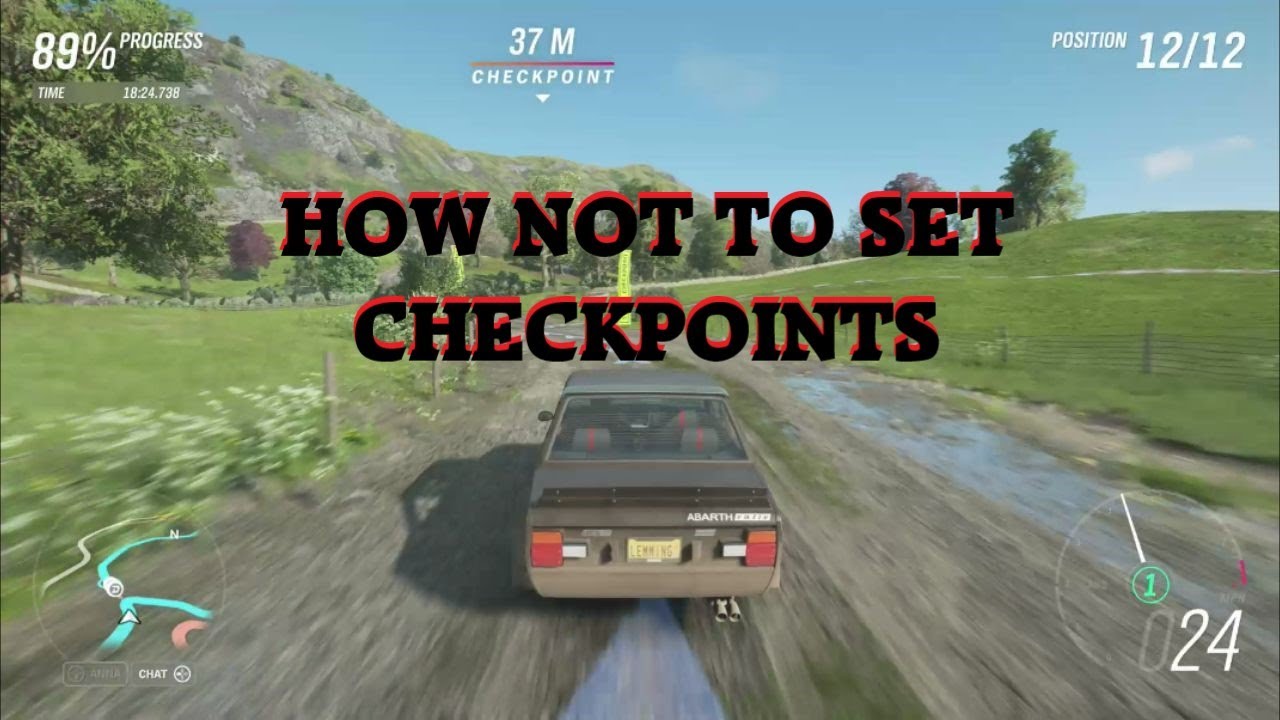 How not to set checkpoints in Forza Horizon 4 custom tracks