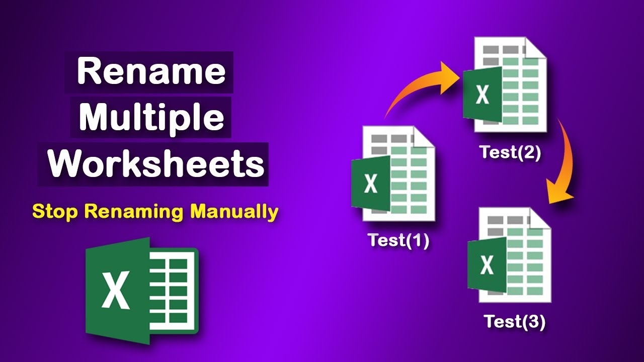 How to Rename Multiple Worksheets in Excel automatically || Stop Renaming Excel Sheets Manually