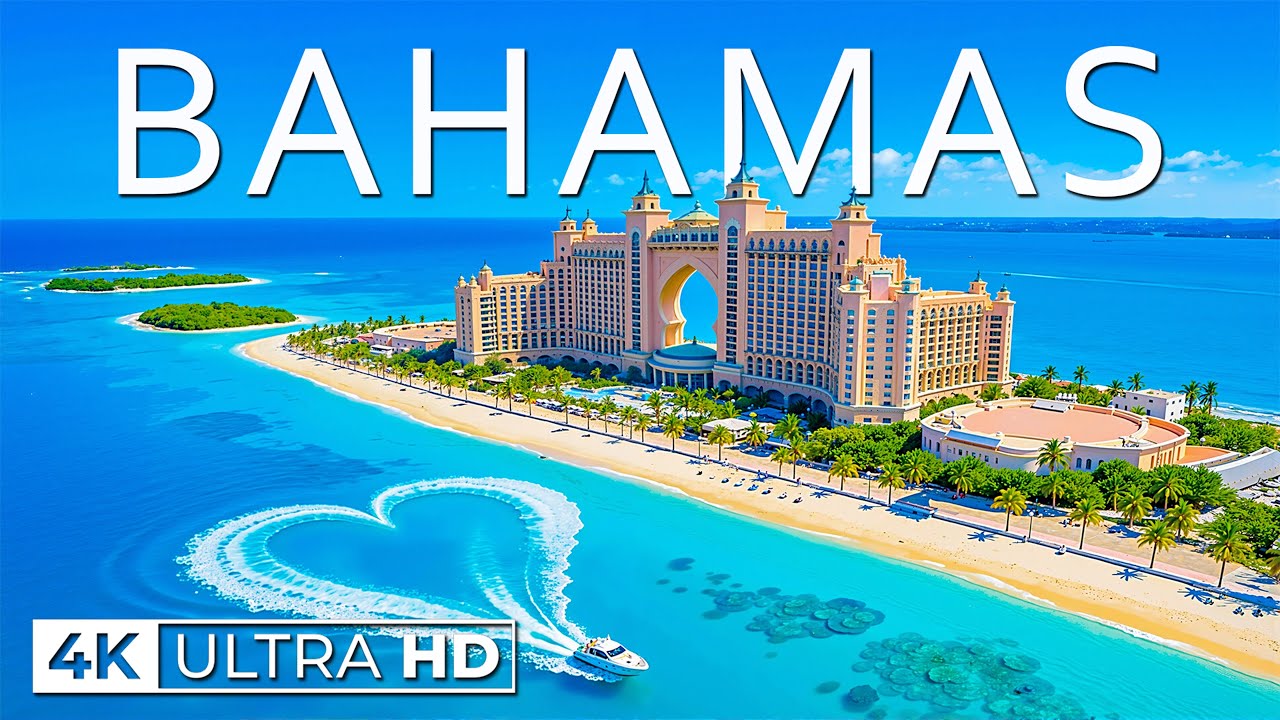 [4K] Багамы 2026 🇧🇸 | Райский остров Атлантис, бирюзовое море и атмосфера дип-хауса