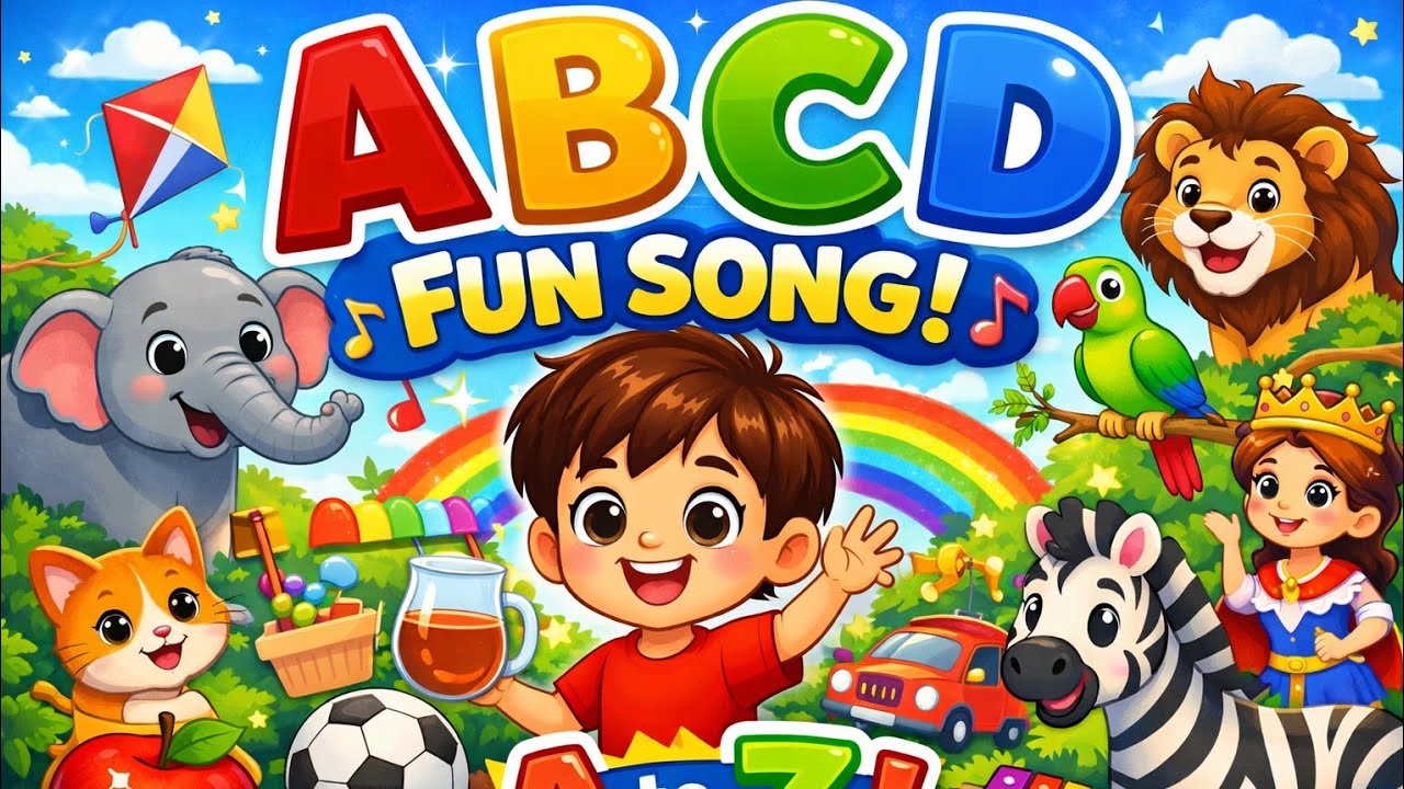 ABC Phonics Song | A for Apple 🍎 B for Ball 🏀 C for Cat 🐱 | Learn ABC Alphabet Song for Kids 🎶*