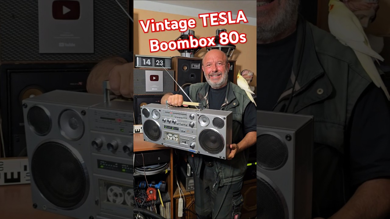 Rare Unique Vintage TESLA BOOMBOX STEREO RADIO - TESLA CONDOR 1980s