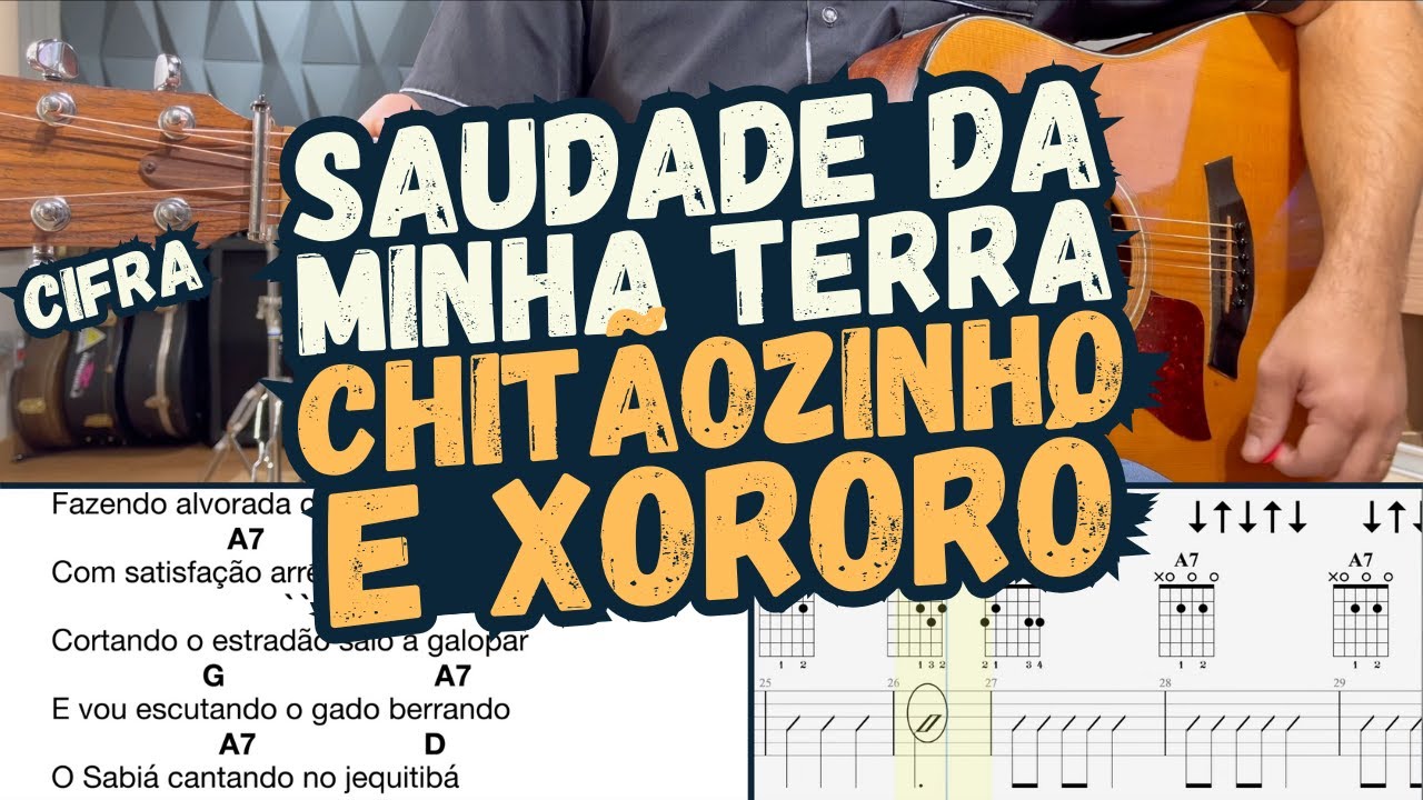 Saudade da Minha Terra – Chitãozinho & Xororó | Video Cifra com acordes simplificados.