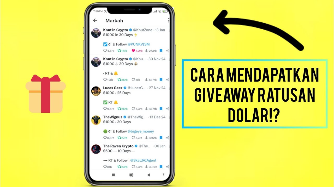 cara mendapatkan giveaway Tweeter $50 $100 $500 $1000 #giveaway #twitter